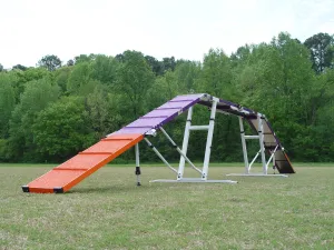 *12’ Dog Walk, Rubber Surface, On-Wheel Interface Ready, Purple/Orange