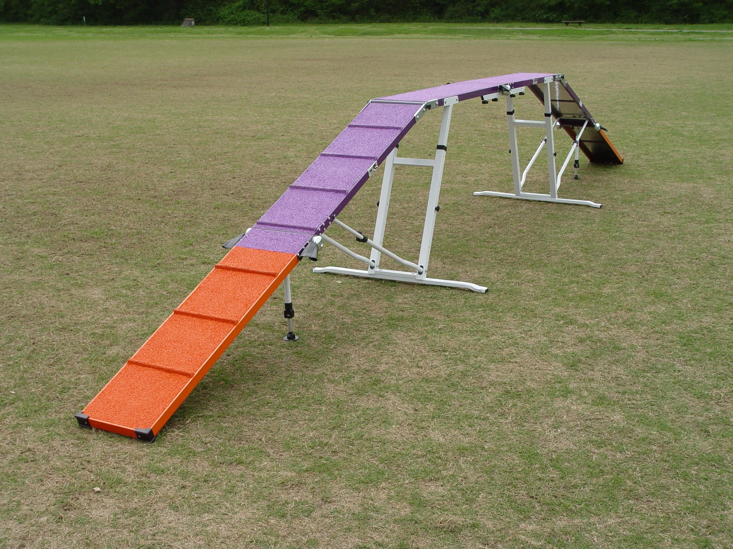 *12’ Dog Walk, Rubber Surface, On-Wheel Interface Ready, Purple/Orange