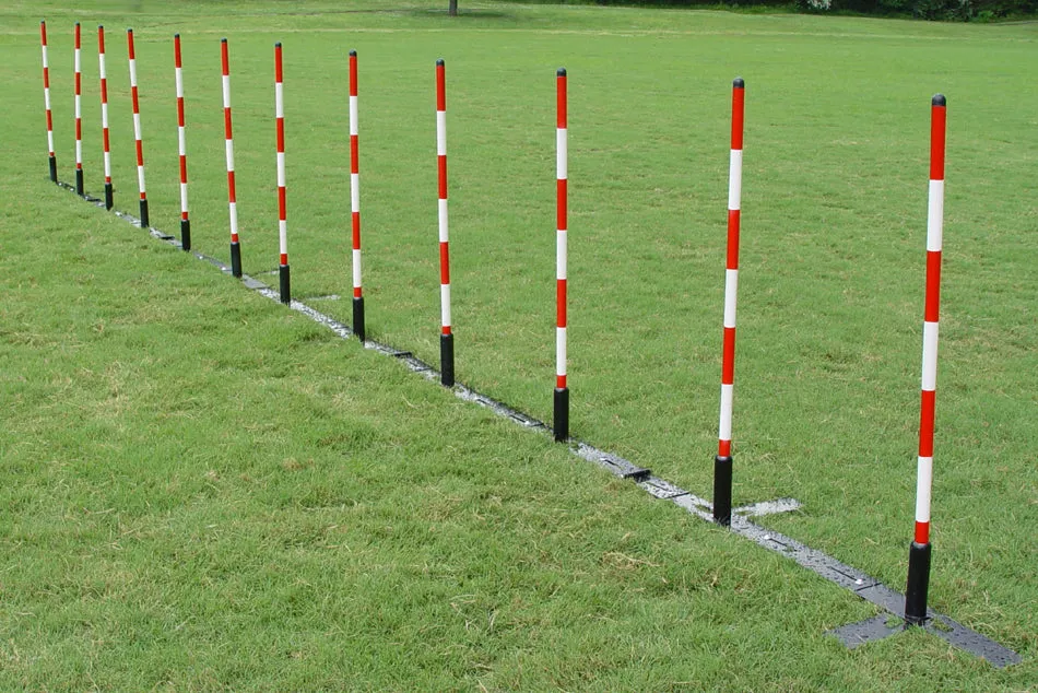 12 Pole Weave Set of 12 Poles with Adjustable Pole Spacing From 19" to 25"
