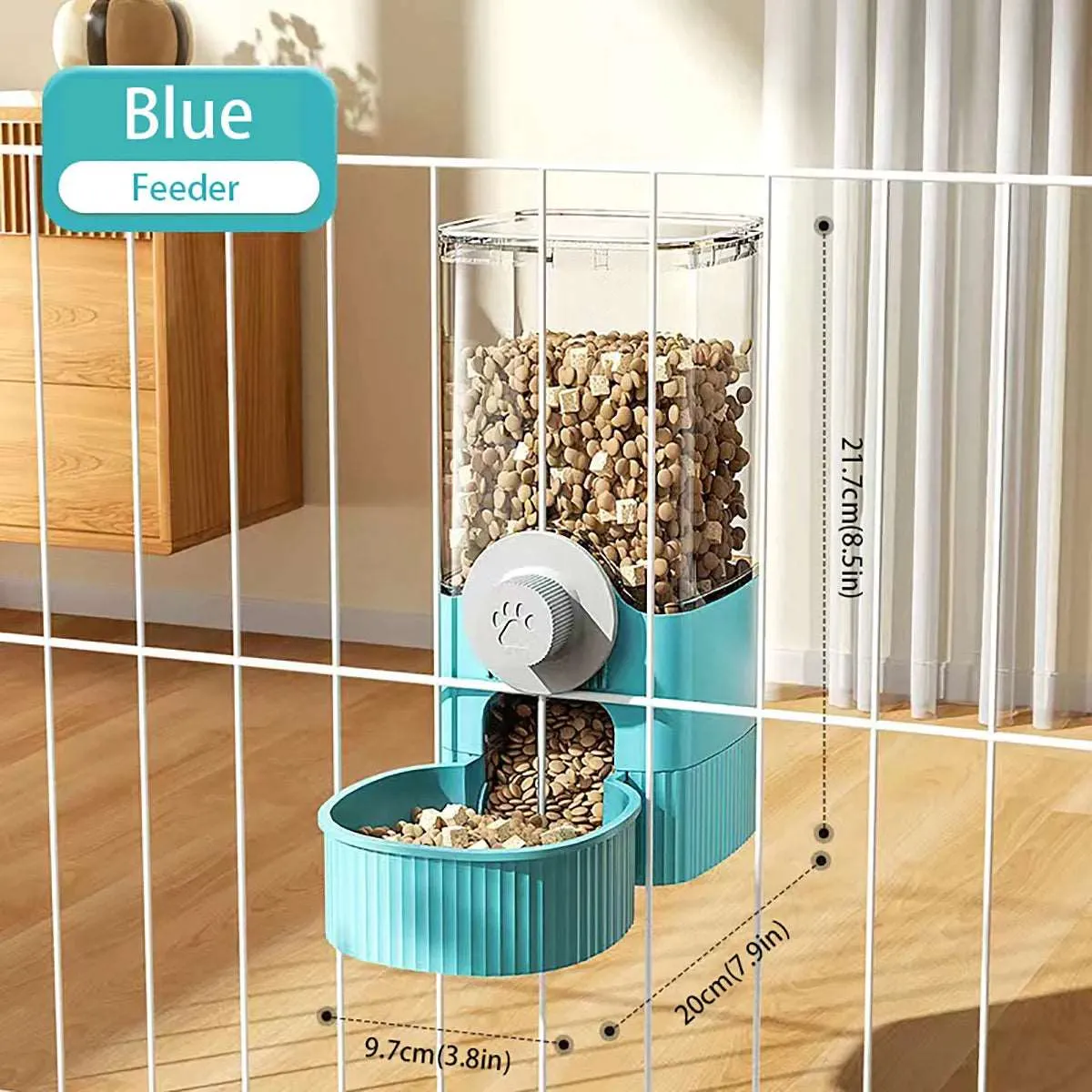 1.2L Automatic Pet Feeder Bowl | Cage Hanging Food Dispenser