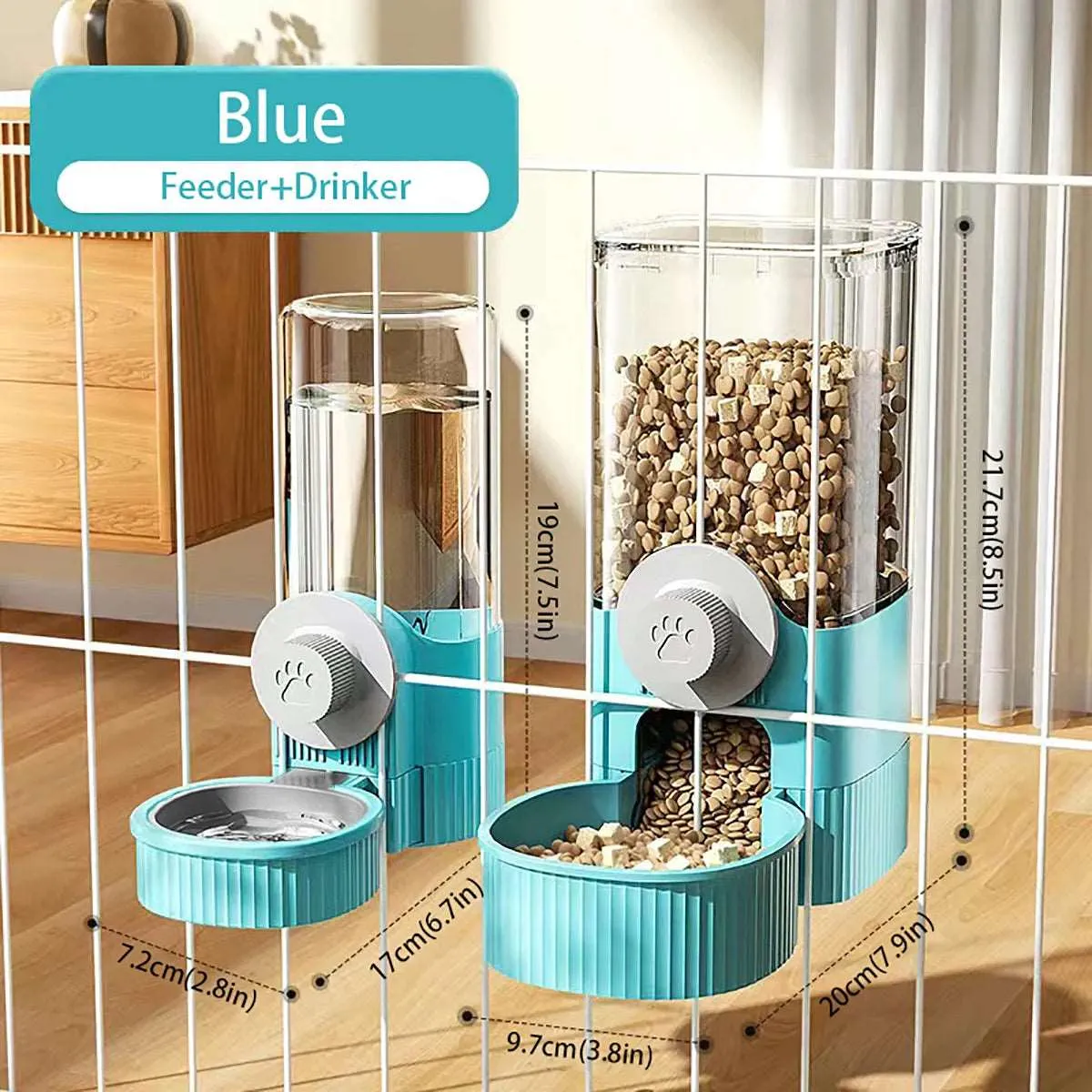 1.2L Automatic Pet Feeder Bowl | Cage Hanging Food Dispenser