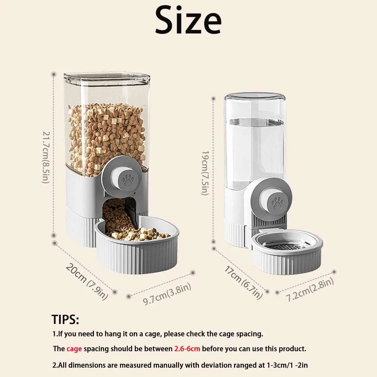 1.2L Automatic Pet Feeder Bowl | Cage Hanging Food Dispenser