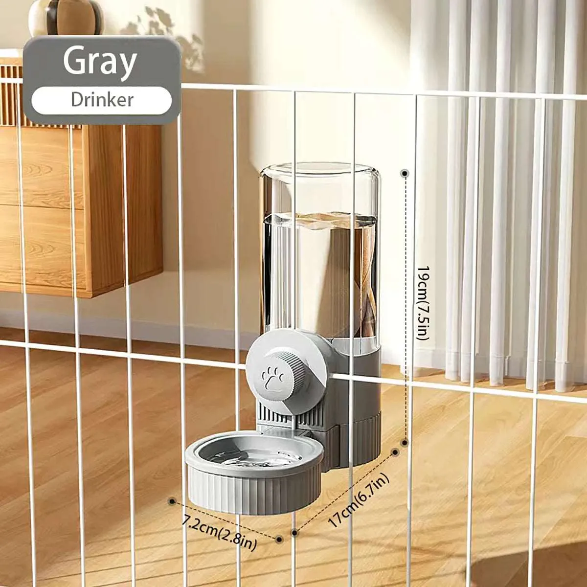 1.2L Automatic Pet Feeder Bowl | Cage Hanging Food Dispenser