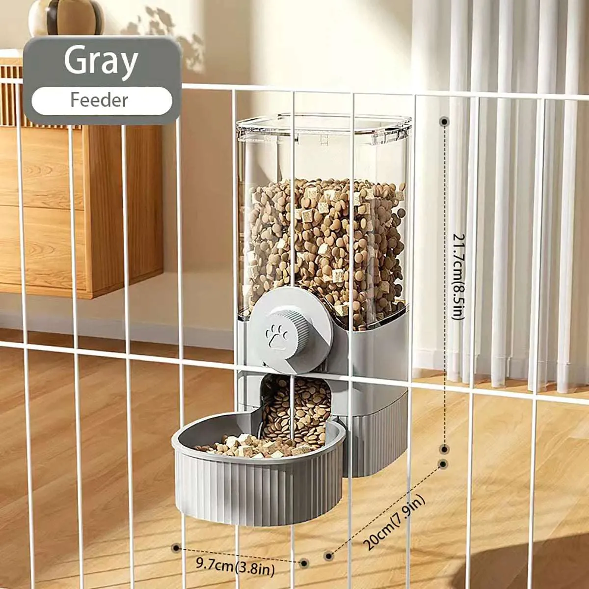 1.2L Automatic Pet Feeder Bowl | Cage Hanging Food Dispenser