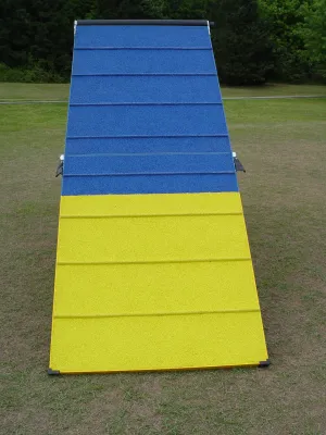 *9’ Dog Agility A-Frame, Rubber Top, On-Wheels-Interface Ready, Blue/Yellow