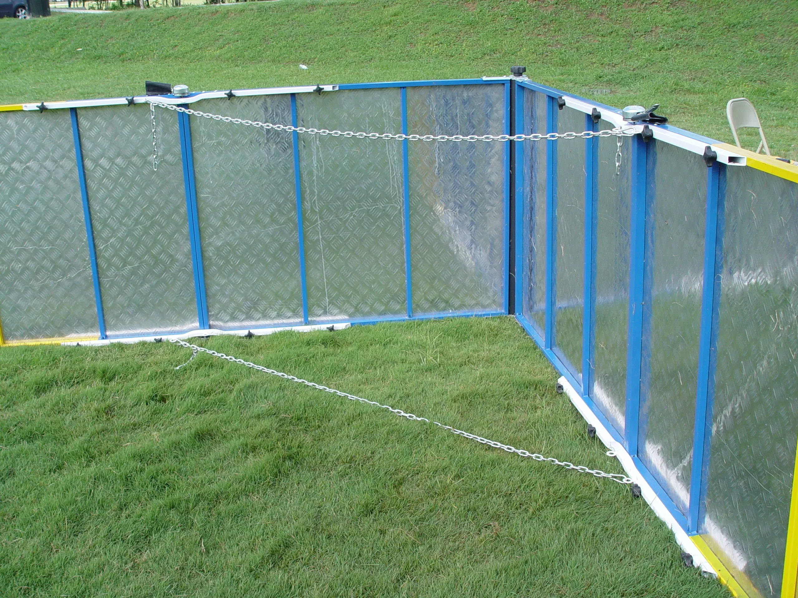 *9’ Dog Agility A-Frame, Rubber Top, On-Wheels-Interface Ready, Blue/Yellow