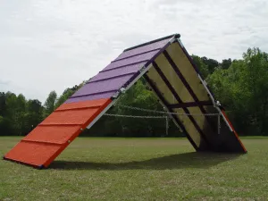 *9’ Dog Agility A-Frame, Rubber Top, On-Wheels-Interface Ready, Purple/Orange