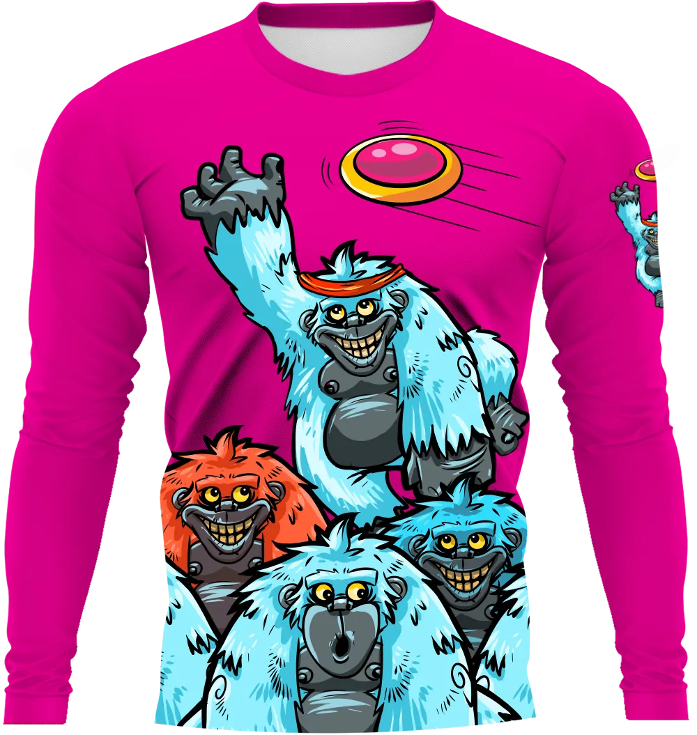 Blue Monkey Year 1 (Rebooted) Pink Longsleeve