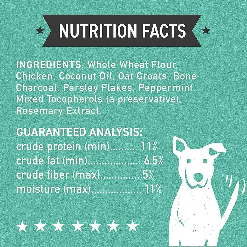 Cloud Star Wag More Bark Less Chicken, Charcoal, Parsley & Mint Dental Biscuits for Dogs (14 oz)