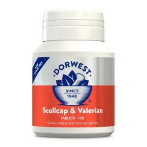 Dorwest Herbs Scullcap and Valerian 100 Tablets for Dogs & Cats