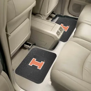 Fanmats Illinois Illini Back Seat Car Utility Mats - 2 Piece Set