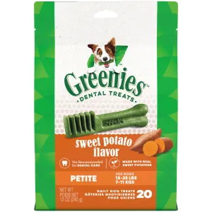 Greenies Dog Sweet Potato Dental Health Treats for Petite Dogs 340g