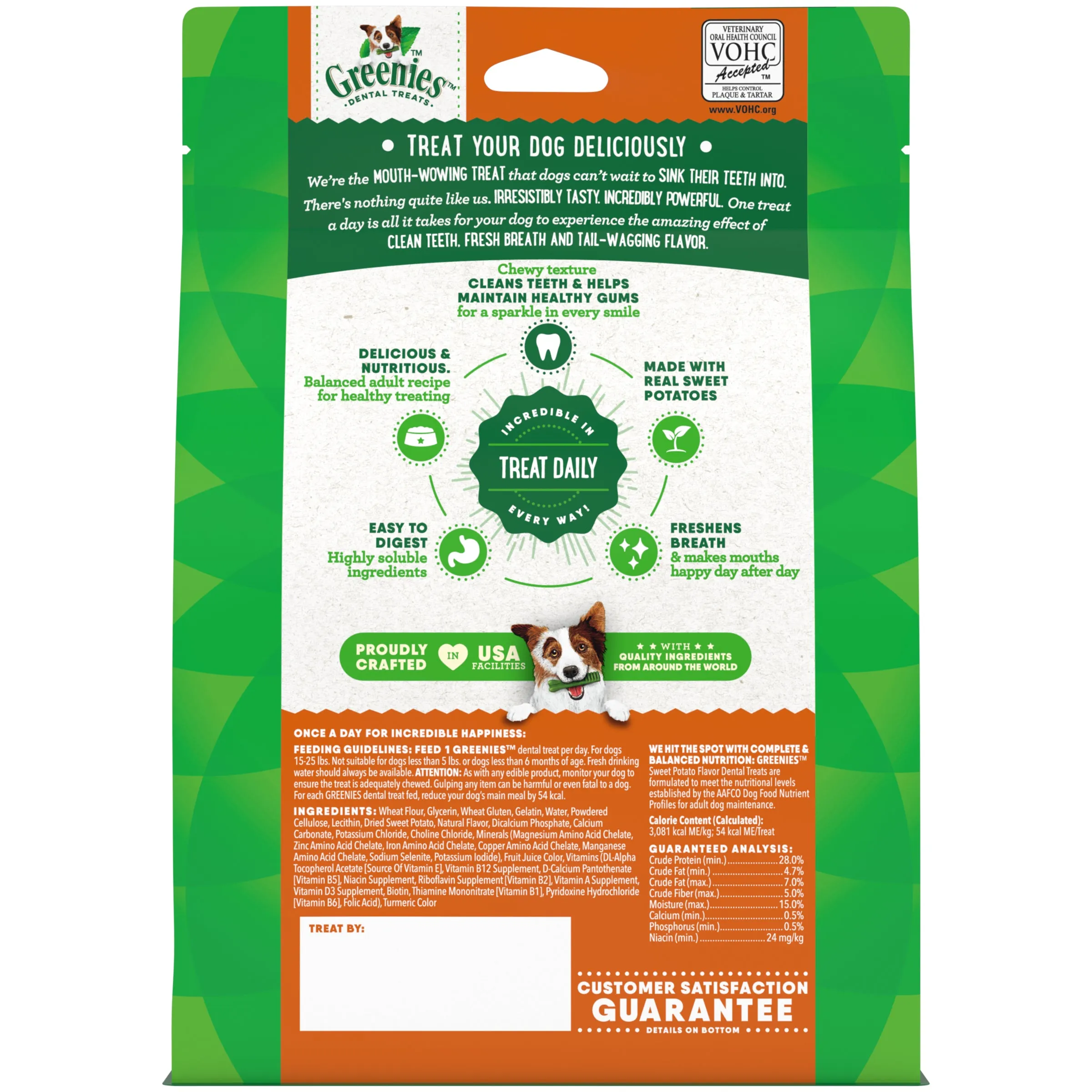 Greenies Dog Sweet Potato Dental Health Treats for Petite Dogs 340g