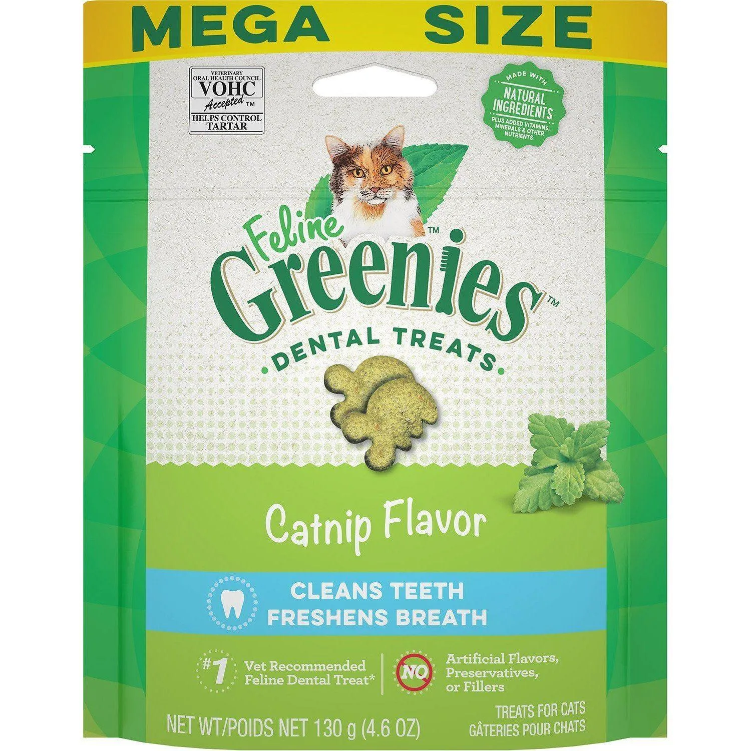 Greenies Feline Natural Dental Care Cat Treats Catnip Flavour