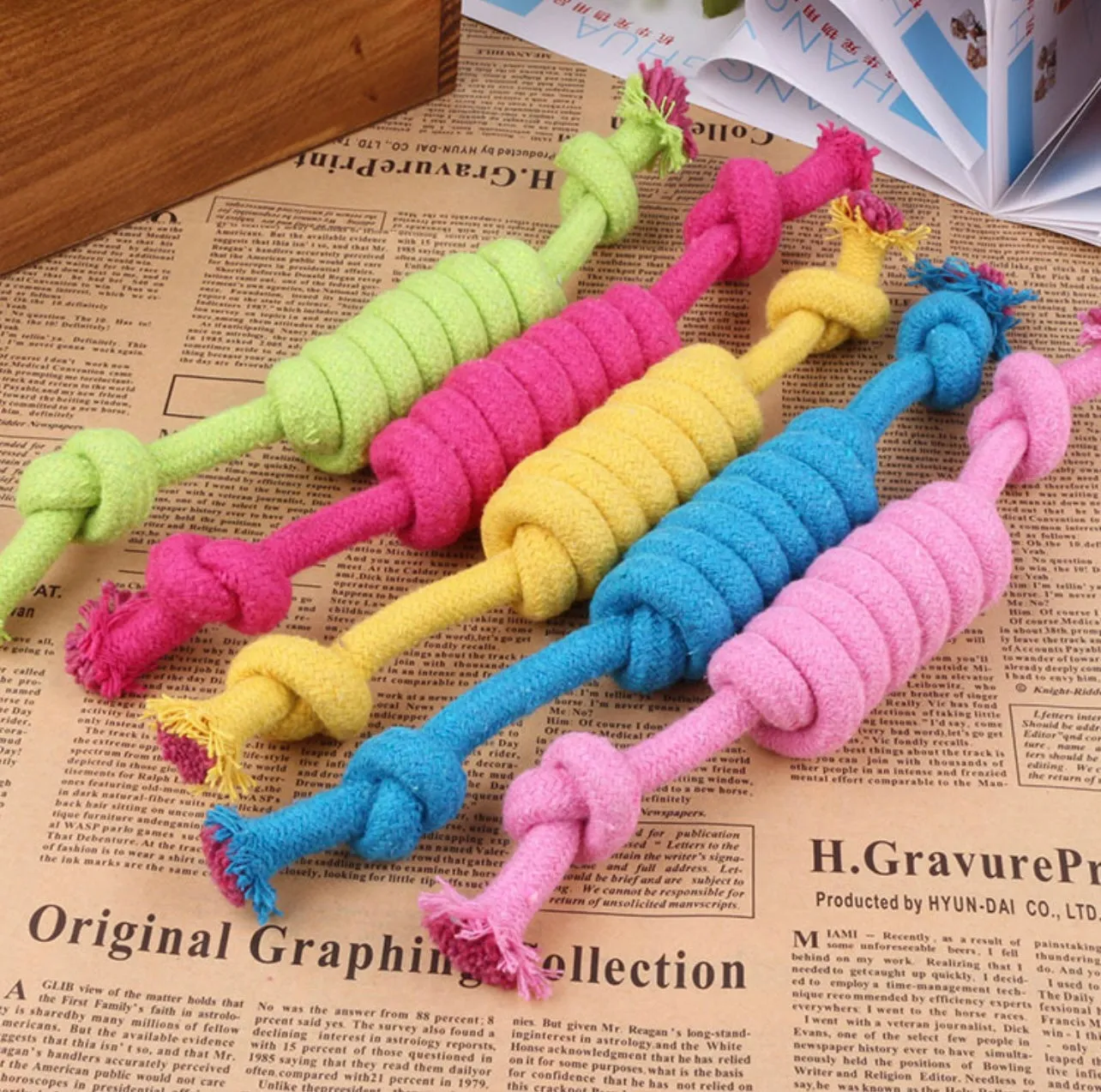 Monkey Fist Candy Ropes Dog Toy - Multicolor